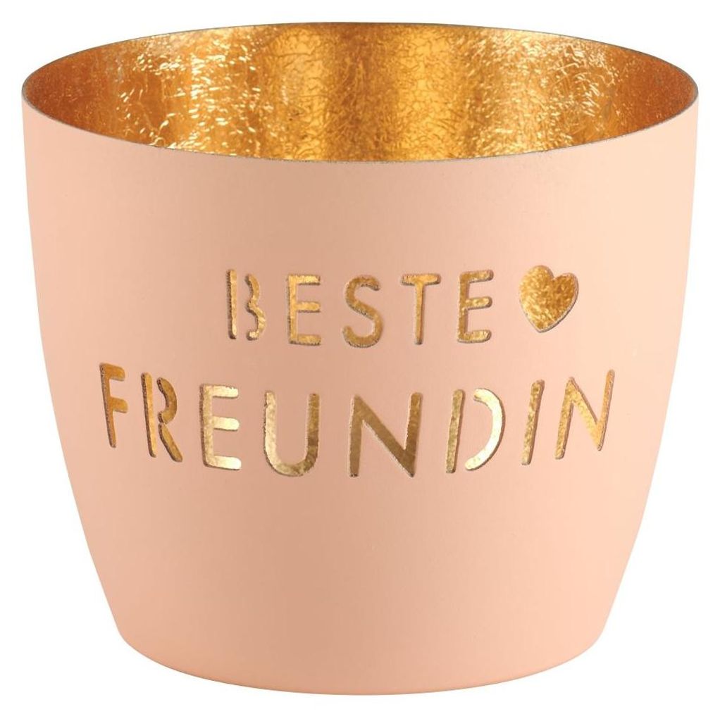Madras, Windlicht, M, Motiv: Beste Freundin, paste
