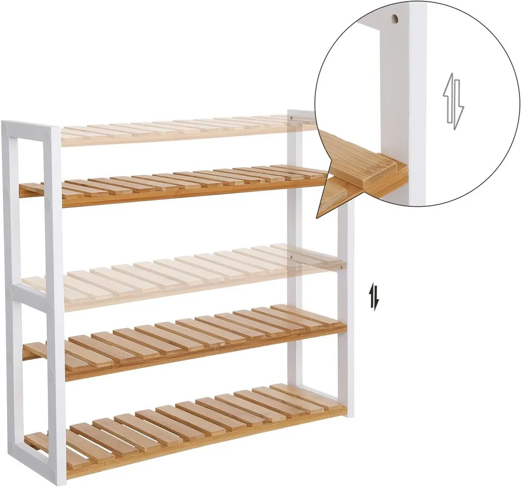 Étagère de salle de bain modulable en bambou pour organiser petits espaces - 7