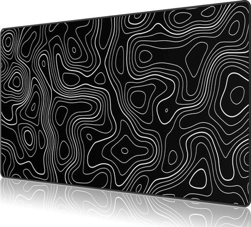 Große Wasserdichte Antirutsch Mausmatte Schwarz 900x400mm