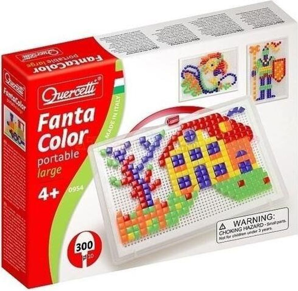 Quercetti Visuelle Pixelkunst 300 Pins 5 Farben Produktbild 