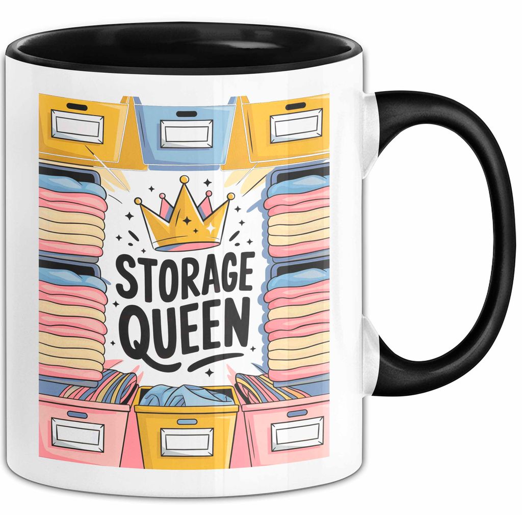 Haushalts Organisator Tasse Geschenk Lustige Geschenkidee Spruch Für Ordentliche Zuhause Liebhaber (Schwarz)