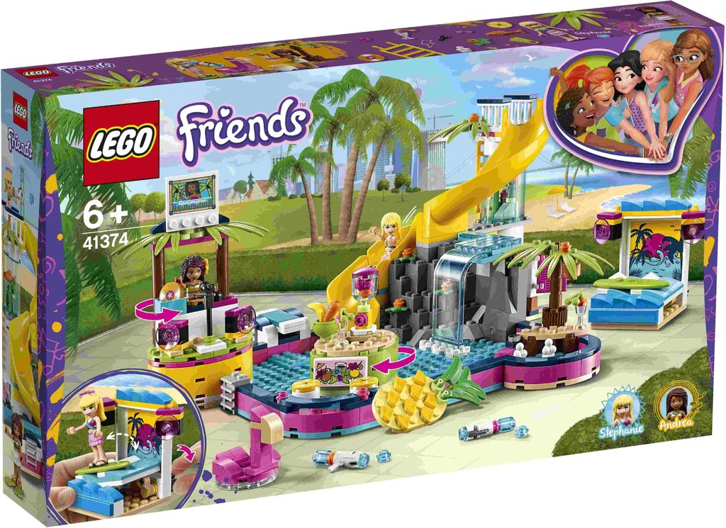 LEGO® Friends Andreas Pool-Party, 41374 Produktbild 
