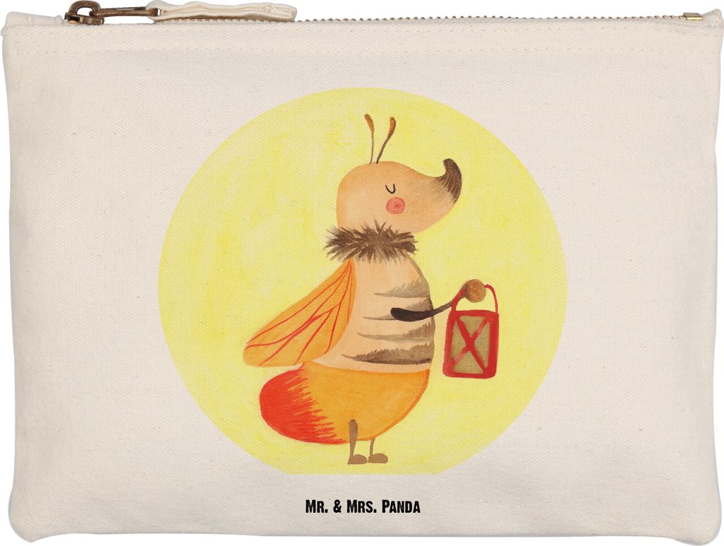 Mr. & Mrs. Panda Kosmetiktasche Glühwürmchen Größe M - Weiß - Geschenk, Federmappe, Kulturbeutel, aufbewahrungstasche, Liebe, Lieblingsmensch,...