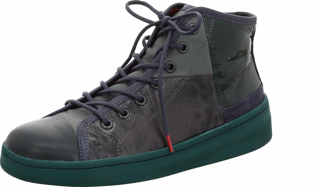 Think! Kumi Herren Sneaker, grüner Schnürschuh als Freizeitschuh für den Alltag