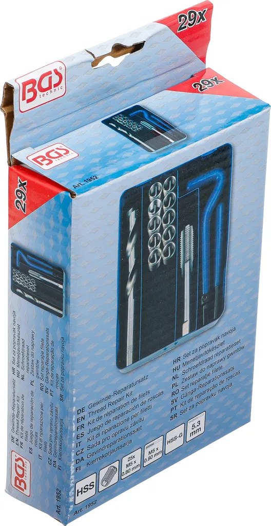 Problemi con Filetti M5? Risolvi con BGS 1952 Kit 29pz Professionale - 2