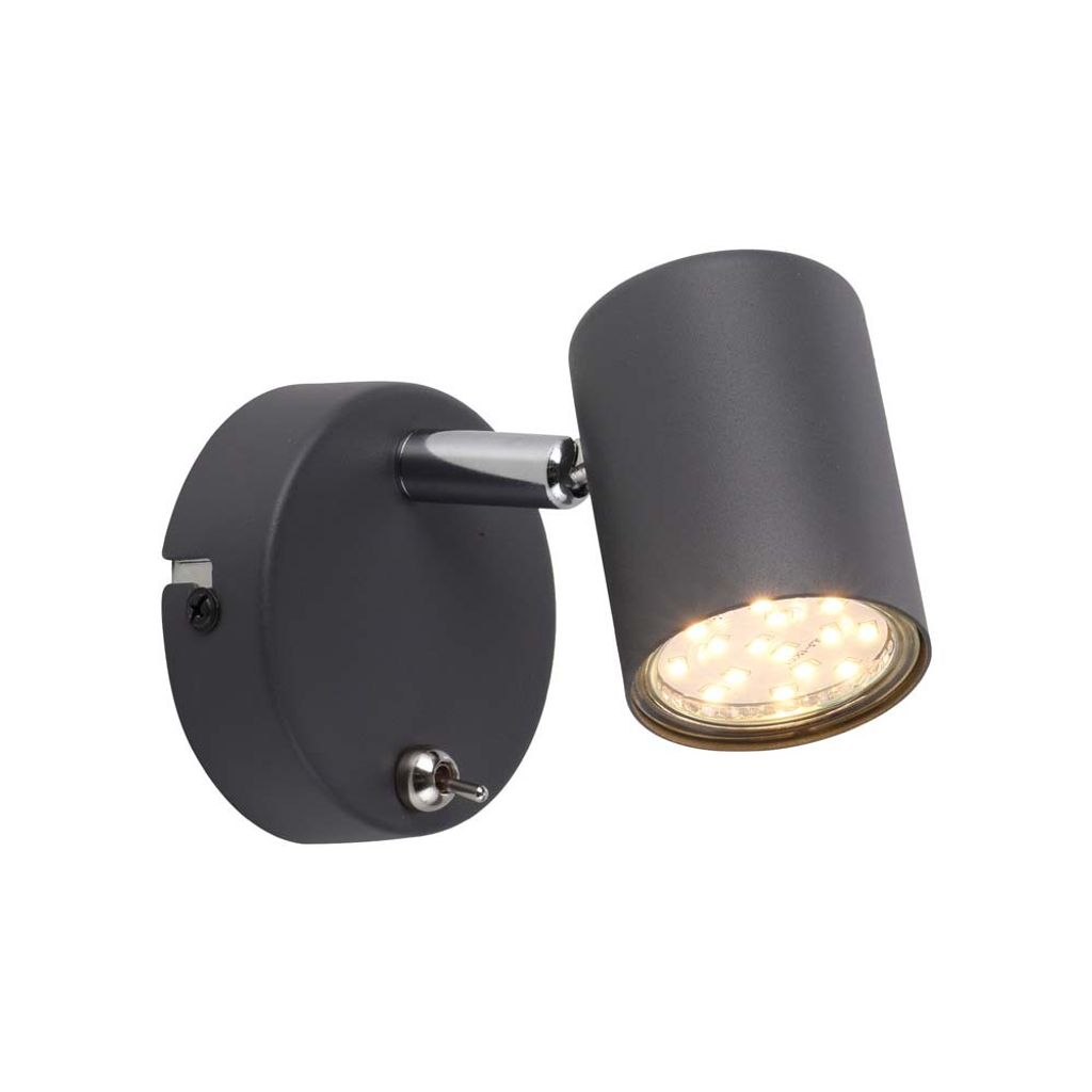 JUST LIGHT TARIK Wandleuchte GU10 Warmweiss max.4,5W anthrazit 11941-13