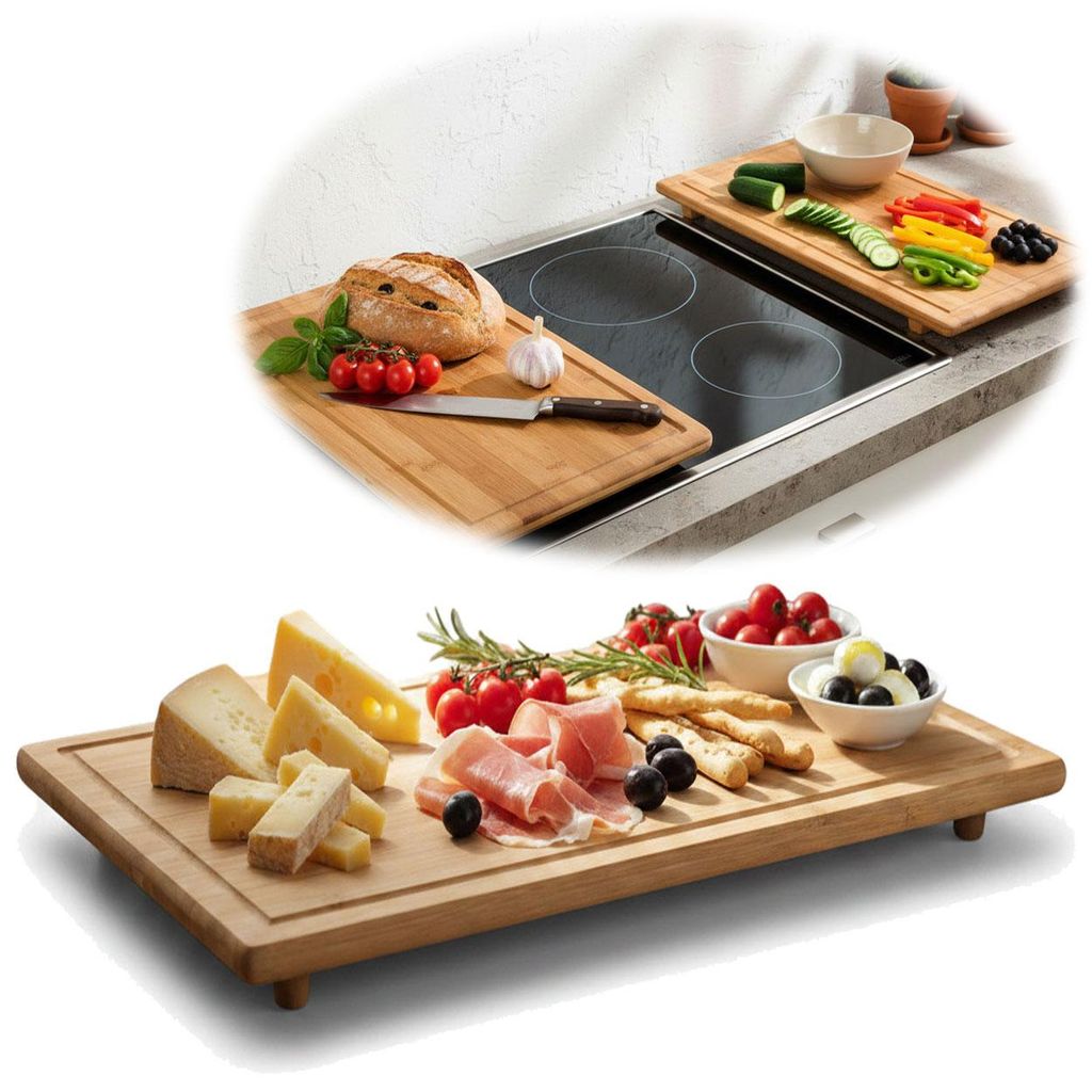 LS-LebenStil XL Holz Schneidebrett Herdabdeckplatte 50x28cm Produktbild 