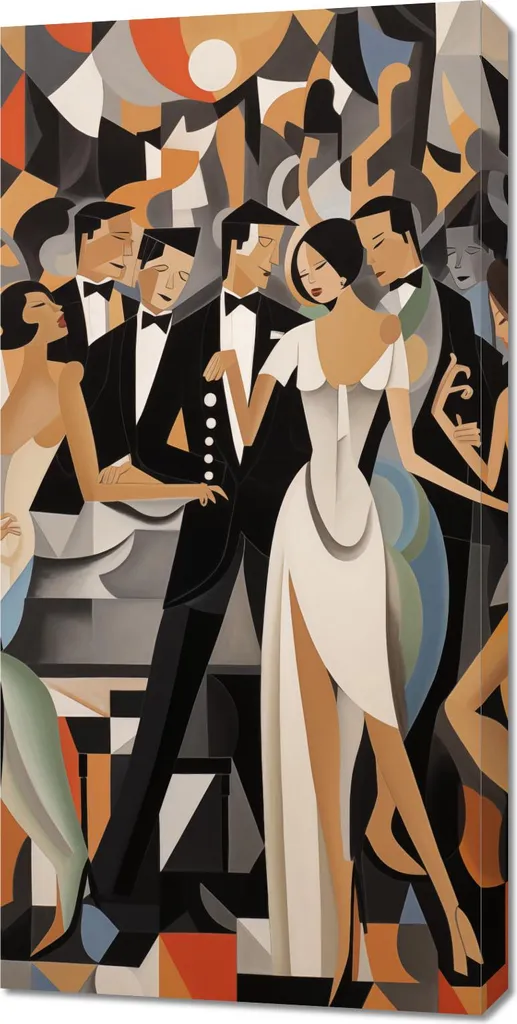Image Boule Art déco 50 x 100 cm : Finition Premium Géométrique