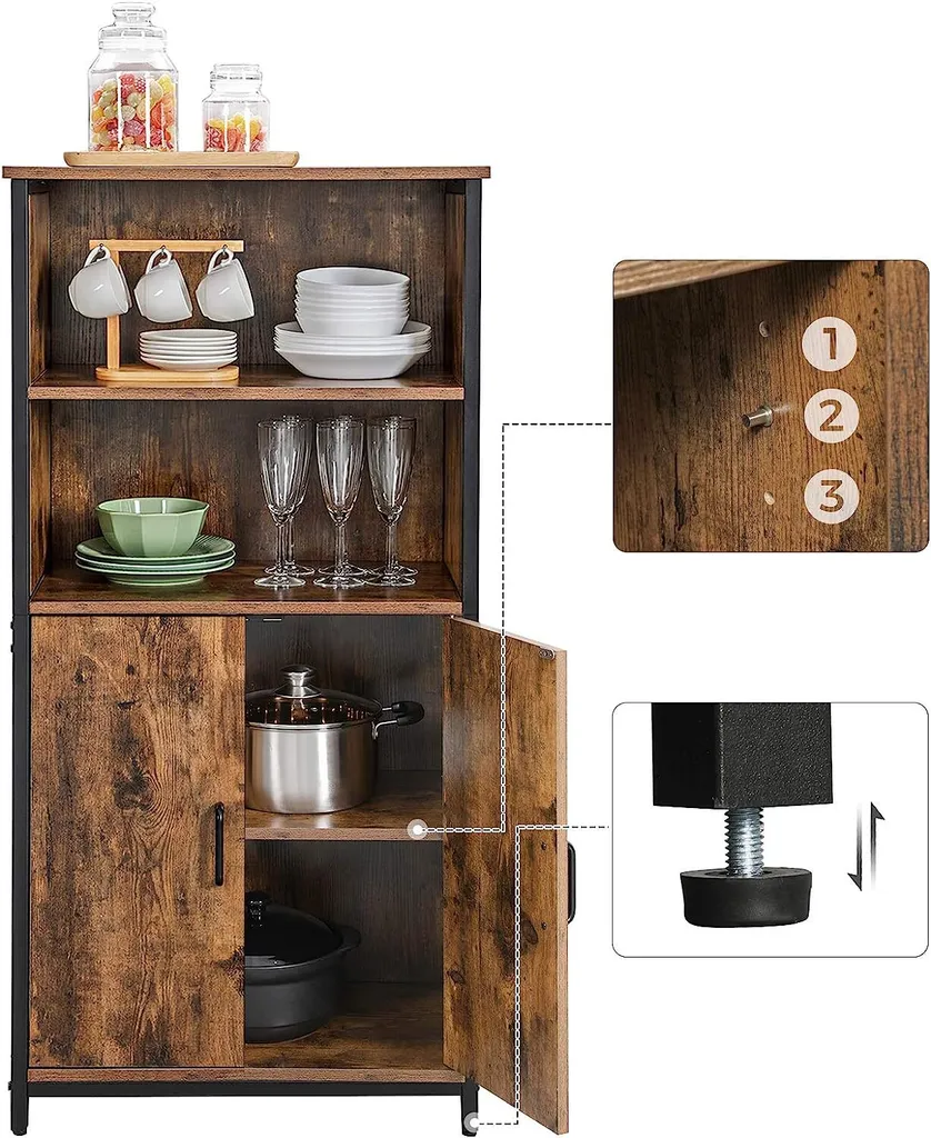 Étagère de Bureau Multifonctionnelle avec Compartiments et Rangement Bas - 8