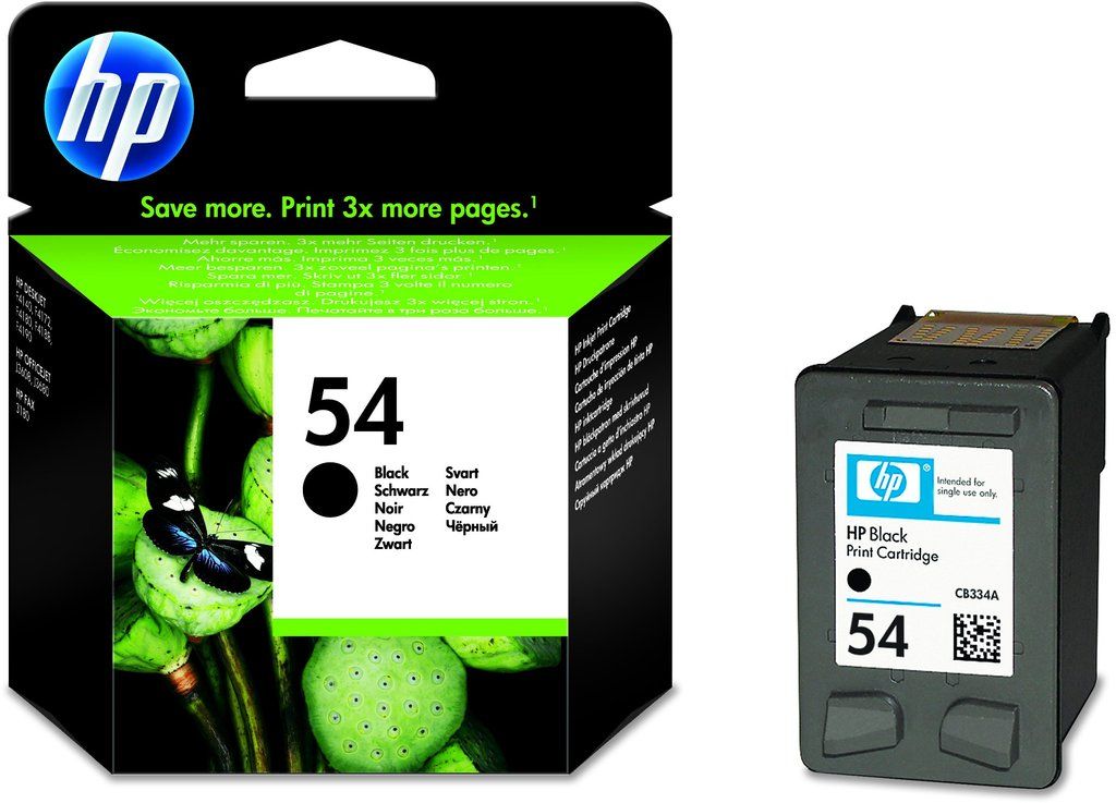 HP 54 Black Inkjet Print Cartridge, Schwarz, Tinte auf Pigmentbasis, 1 Stück(e)