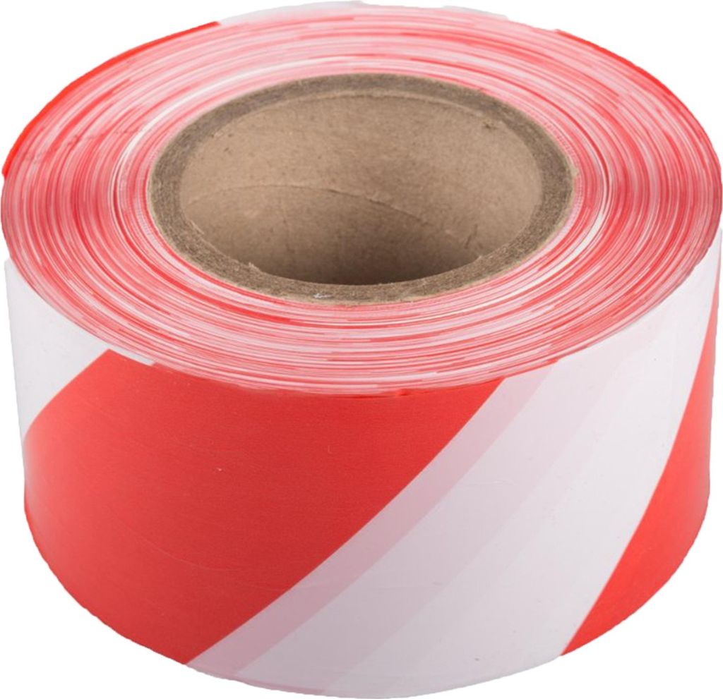 72 x Absperrband (75 mm x 500 m) rot/weiß sehr reißfest hohe Sichtbarkeit beidseitig geblockt Flatterband Warnband Baustellenabsperrung BB-Verpac...
