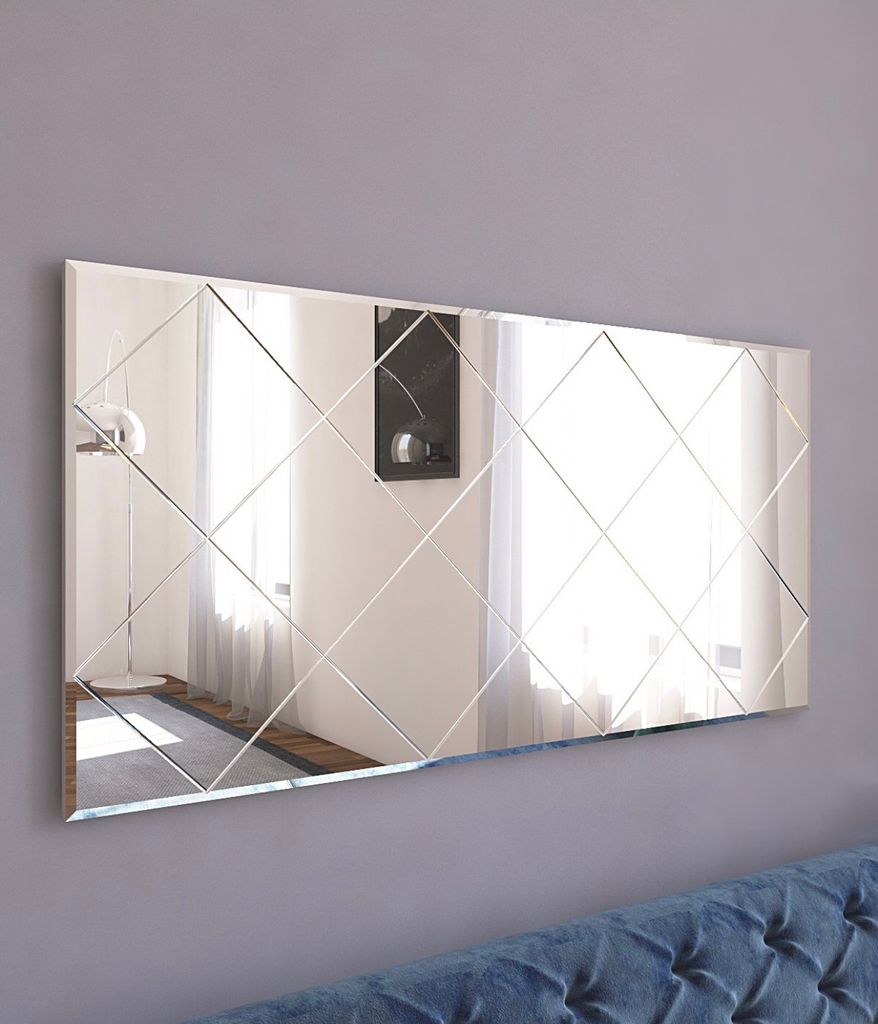 Rechteckiger Wandspiegel Mofo mit kariertem Design im Produktbild 3
