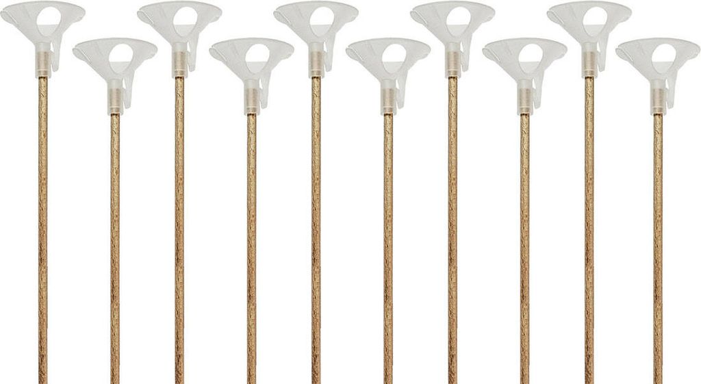EKO tyčinky na balónky, dřevěné, 30 cm, 100 ks. Obrázek produktu 