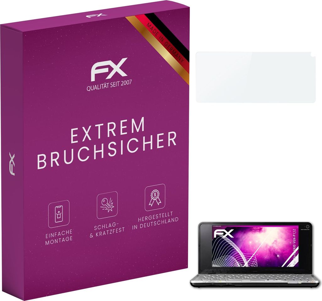 atFoliX FX-Hybrid-Glass Displayfolie kompatibel mit Sony VAIO VGN-P11Z Glasfolie