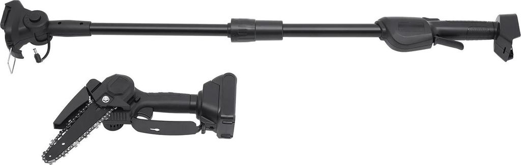 Akku-Hochentaster - Astsäge - 21V 1500 mAh Akku - Länge 1,30 m - Schneidet bis zu 10 cm - 40 Min Laufzeit - Ladegerät 21V 1A (100–240V) - 1 Akku