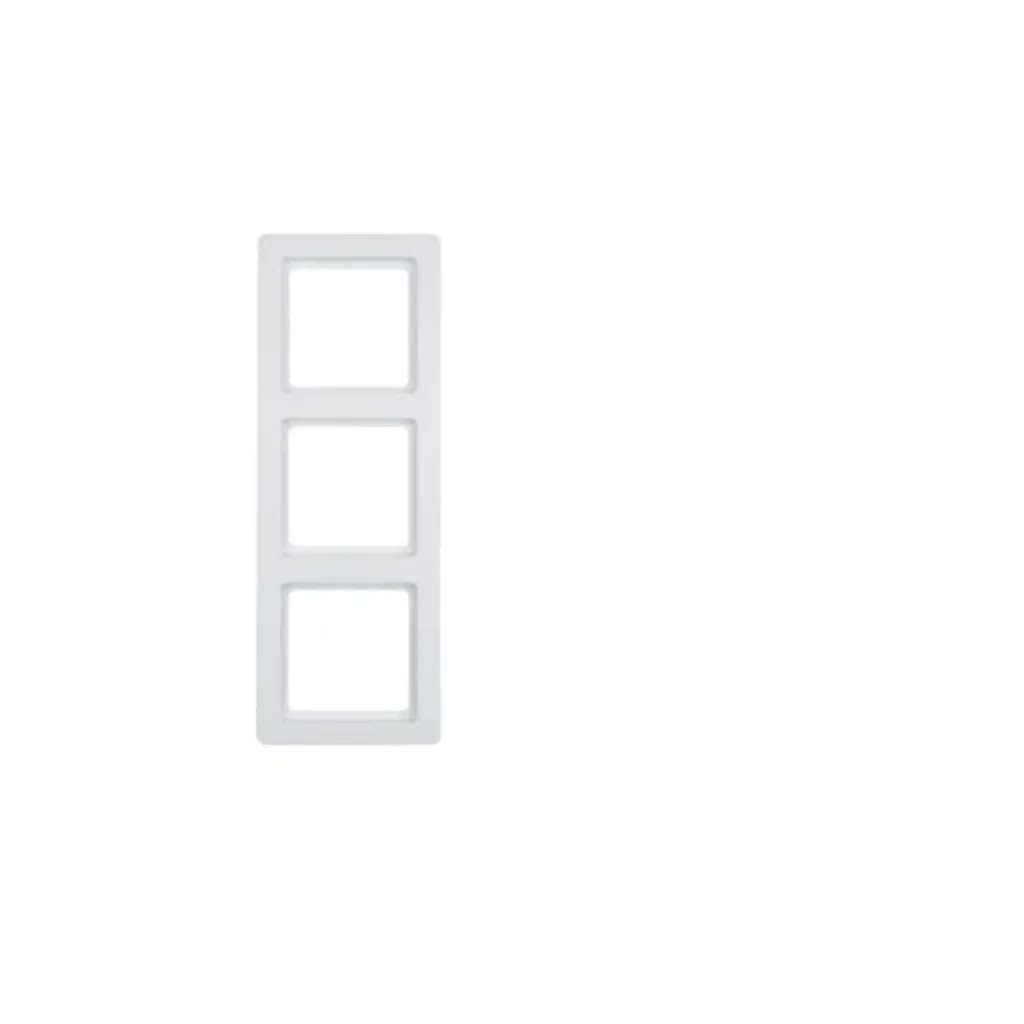 Plaque de finition triple Berker Q.1 blanc polaire aspect velours mat 1pc