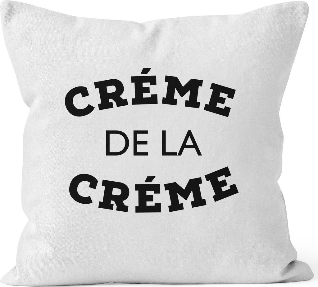 Kissenbezug Creme de la Creme Deko-Kissen MoonWorks weiß unisize