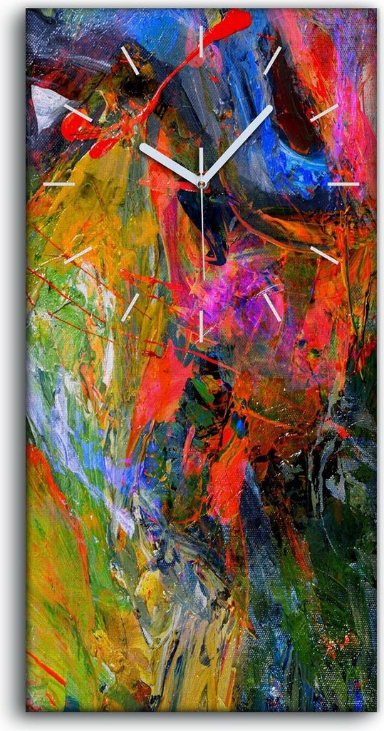 Küche Wohnzimmer Wand Leinwand Uhr Geräuschlos 30x60 Malerei Abstrakte Kunst - weiße Hände