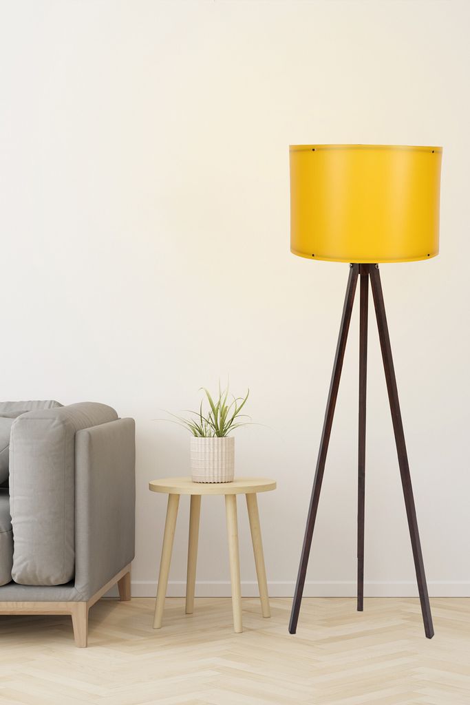 Opviq, 102, Stehlampen, Gelb, MDF, 38 x 38 x 145 cm
