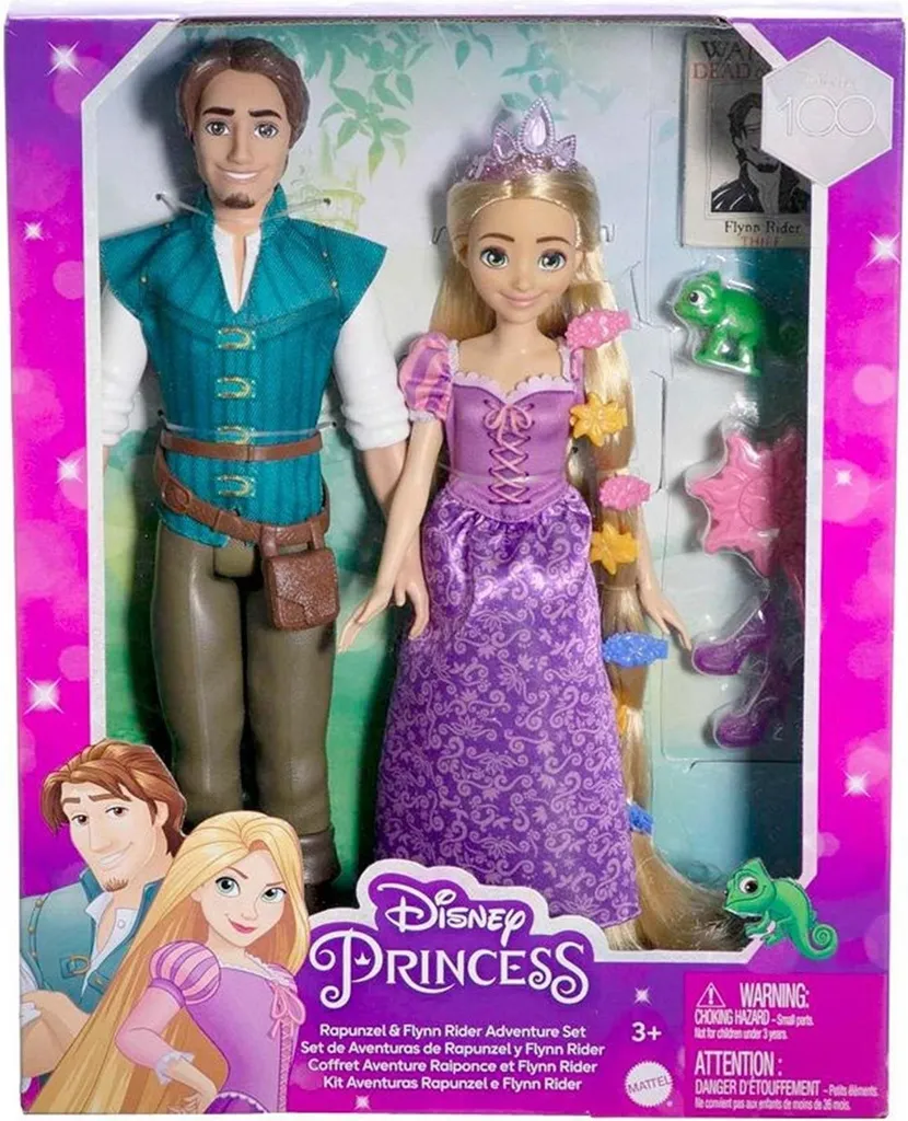 Coffret figurines Disney Princess Raiponce et Flynn Rider avec cheval