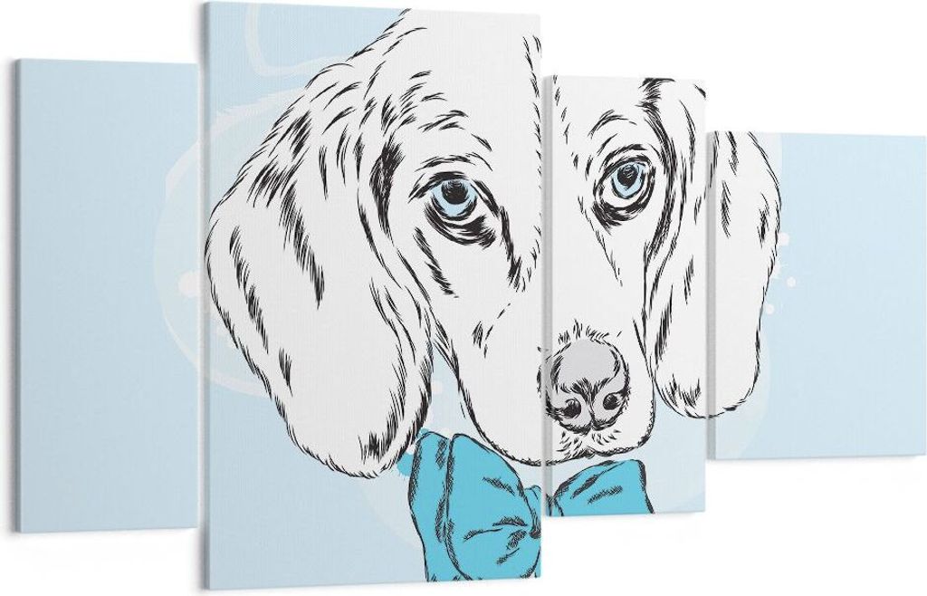 Bild auf Leinwand - Leinwandbild - Hund Labrador Auge Portrait - 120x70cm - Wand Bild - Wanddeko - Leinwanddruck - Bilder - Kunstdruck - Wanddekora...