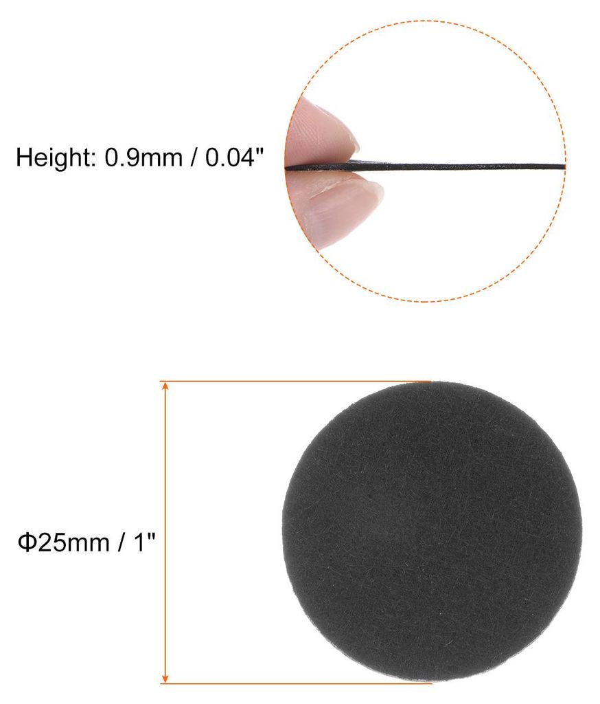 100 Stš¹ck Selbstklebende Filzkreise, 25mm 1" Round Adhesive Felt Circles aus Mini-Filzgleiter-Dekoration fš¹r Diy-N?harbeiten und Handwerkspro...