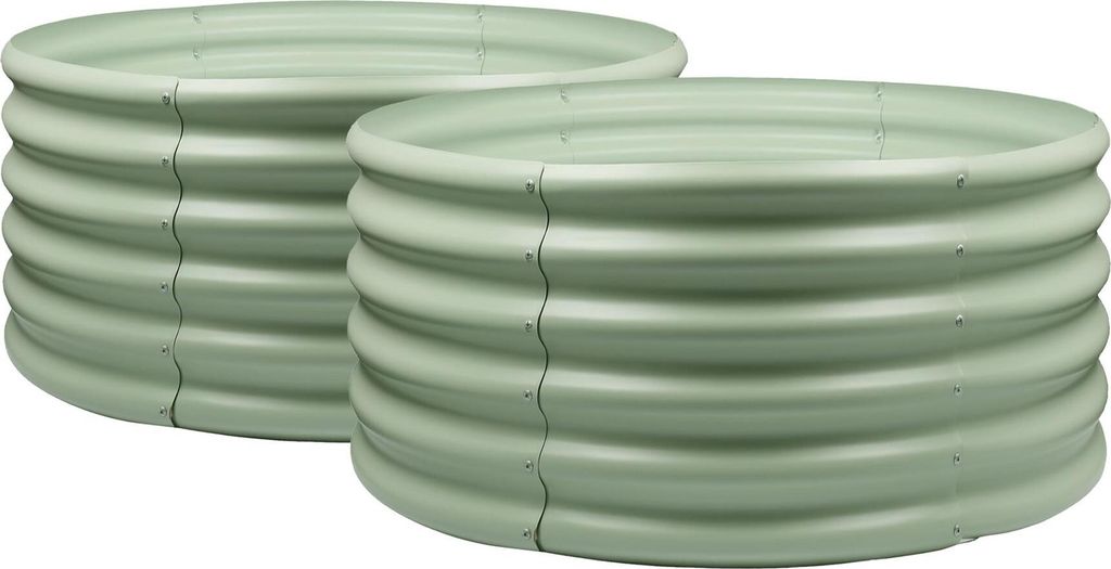 Runde Hochbeete für den Garten – 90 cm x 45 cm – Grün – Produktbild 