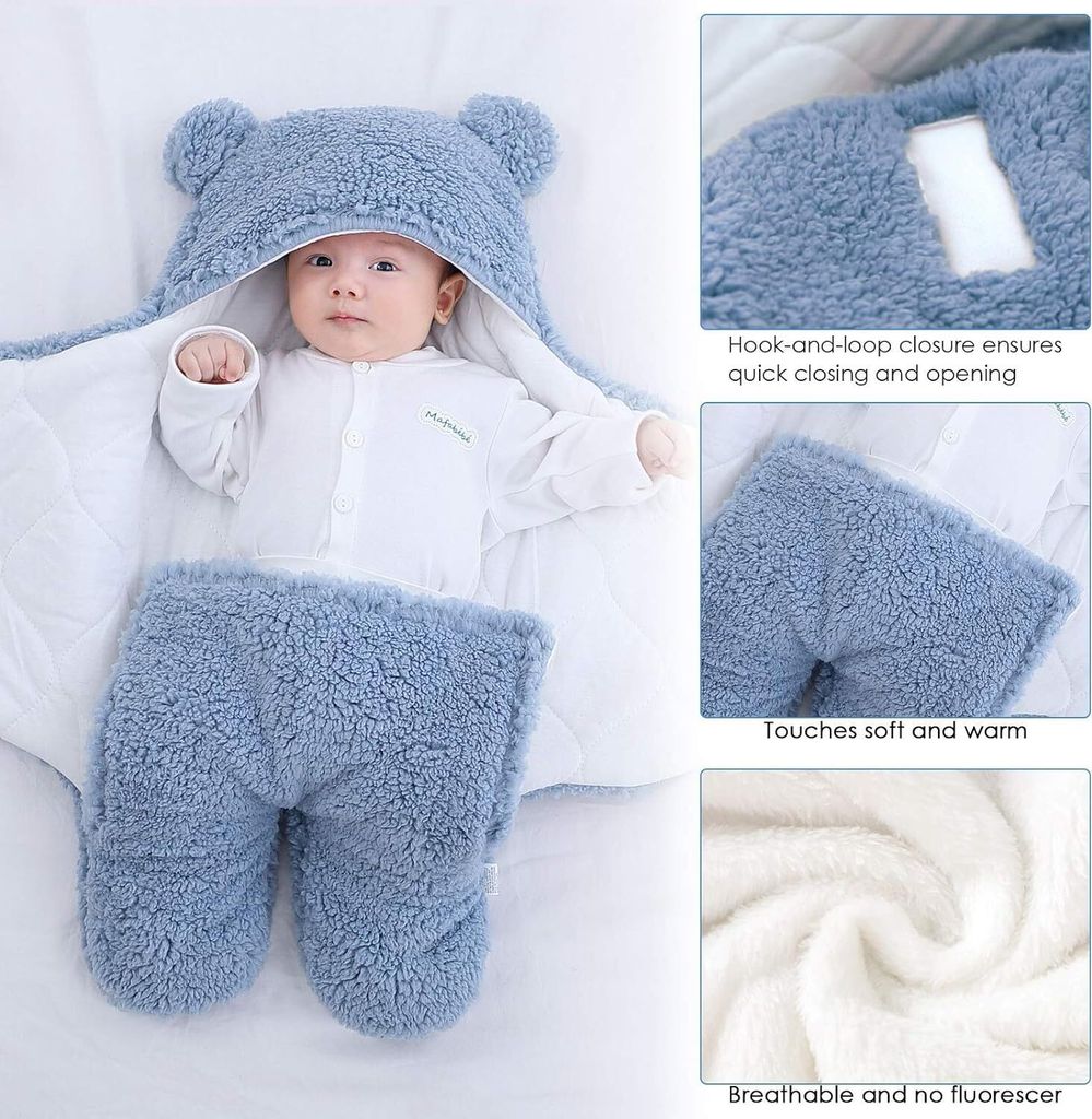 Teddybär-Babydecke - Baby Kuscheldecke für Neugeborenen - Produktbild 6