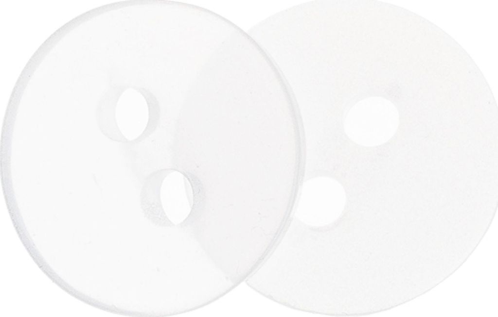 Knopf - 6er-Satz - Durchmesser 10 mm - Weiß