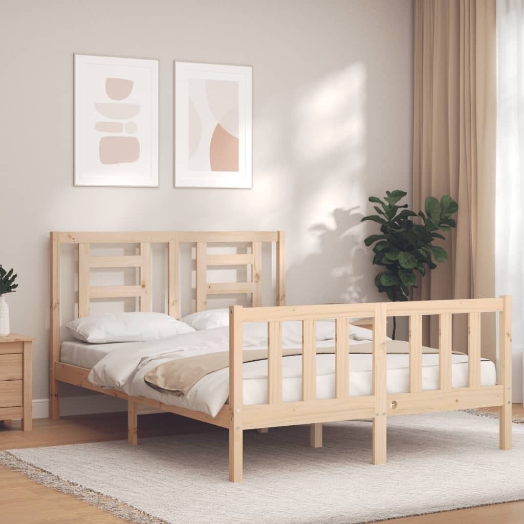 Maison Exclusive - Massivholzbett ohne Matratze 140x200 cm Kiefernholz