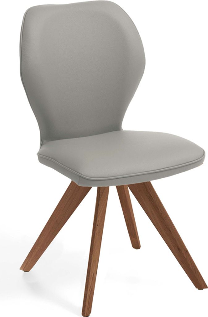 Niehoff Sitzmöbel Colorado Trend-Line Design-Stuhl Wild-Nussbaum/Leder - 180° drehbar