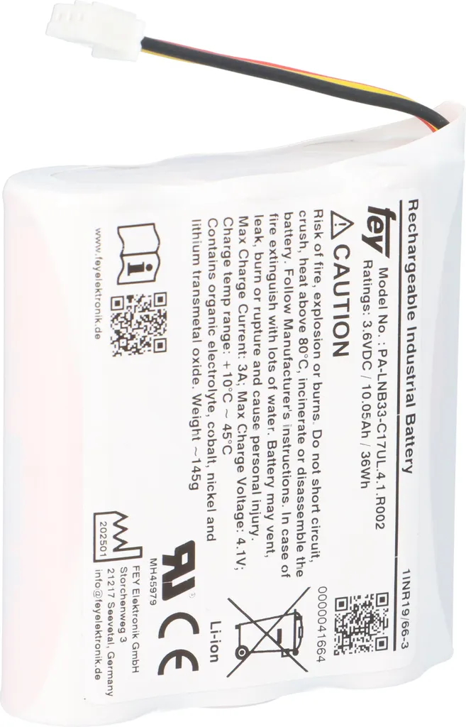 Batterie Rechargeable Lithium 3,6V 10,5Ah pour Appareils Sans Fil