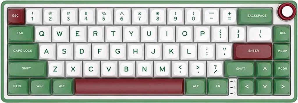 Royal Kludge R65 Clavier gaming avec Brown Switches et design Green