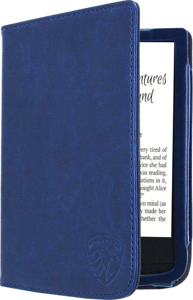 Dutch Shield - Luxe Case Hülle für das PocketBook Basic Lux 4 Ebook - Klapphülle Ereader Schutzhülle Cover Blau