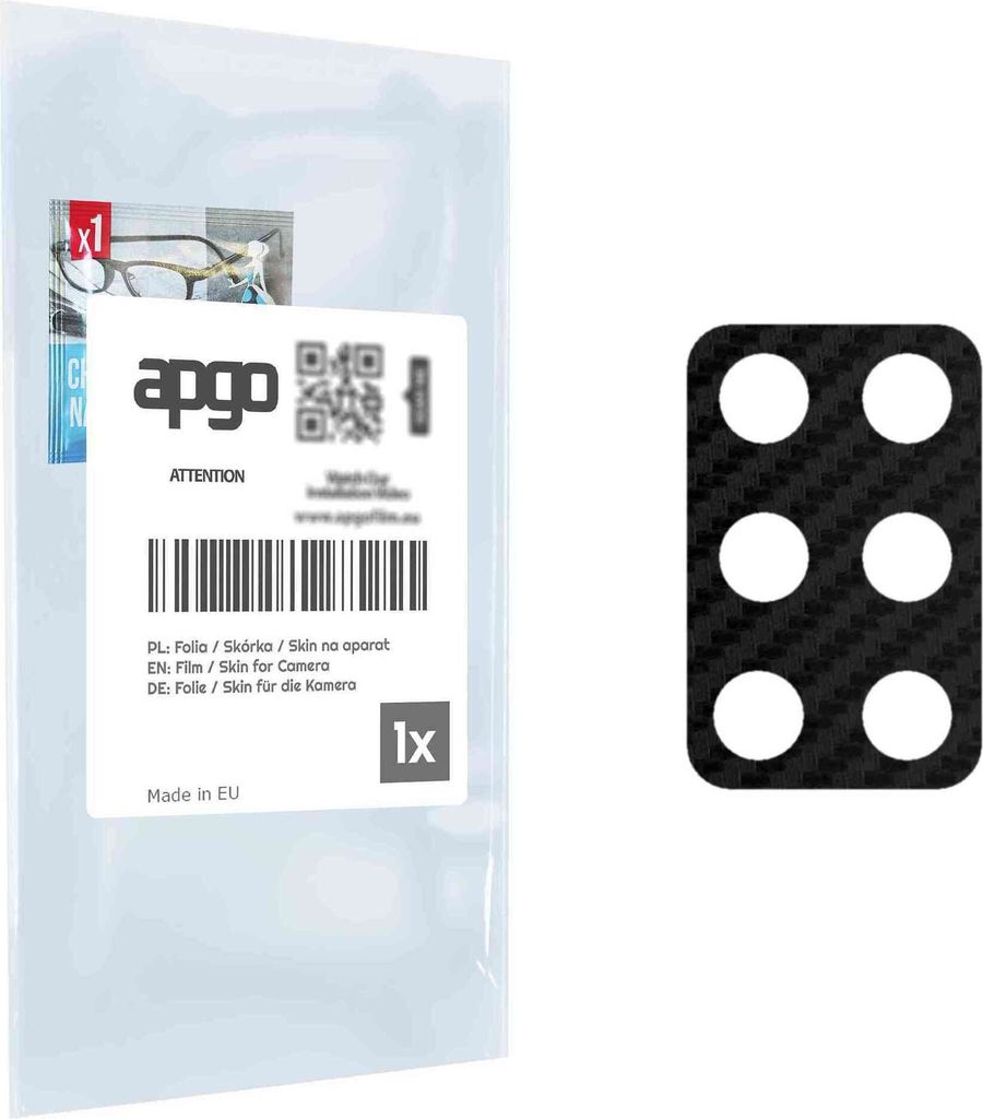 apgo Objektivschutz-Folie, Kameraschutz kompatibel mit Cubot X30, Carbon-Imitation, Rückseite Schutzfolie für Kamera-Insel, Hinten Folie, kratzfe...
