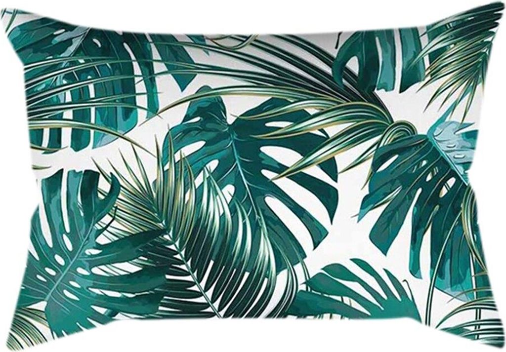 Kissenbedeckung atmungsaktiv ohne Polyester florale Druck rechteckige Kissengehäuse Wohnkultur-D