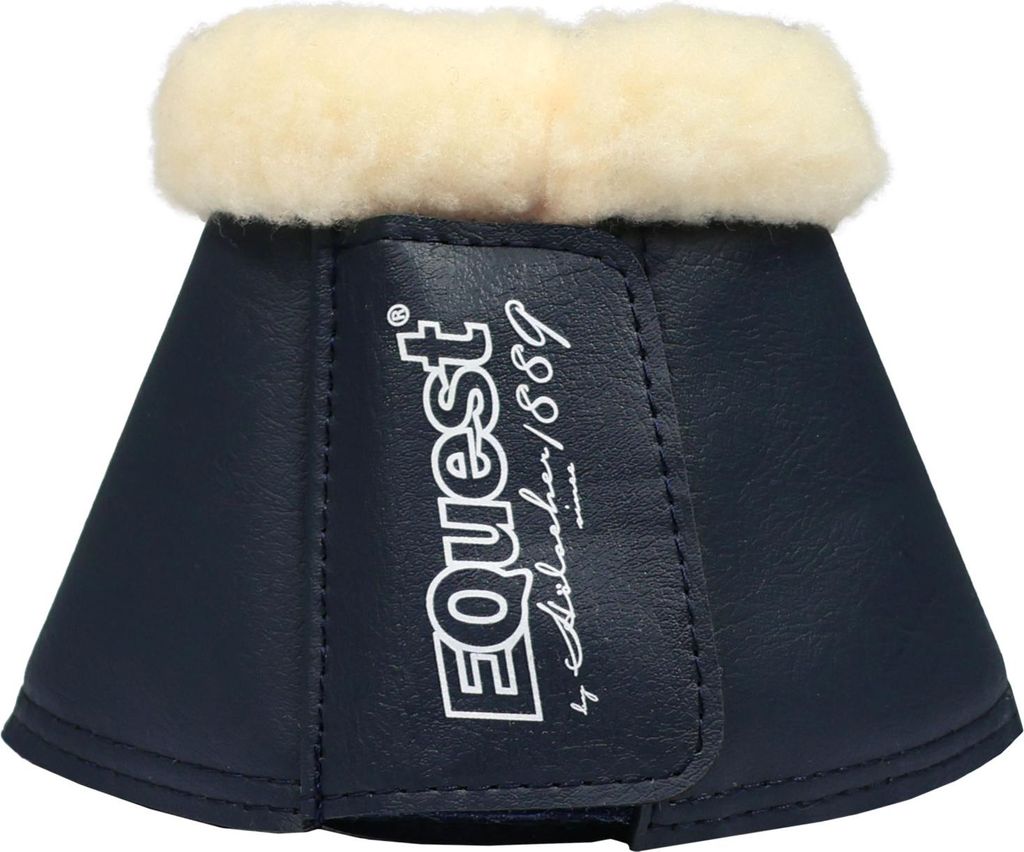 EQuest Hufglocke Soft für Pferde, 2er Set - Navy/Natur, L