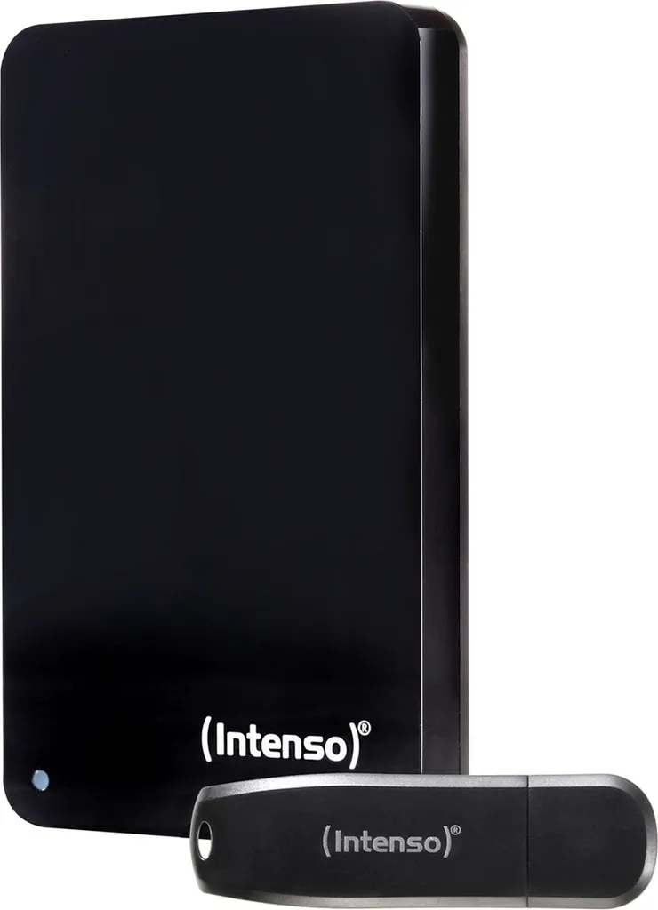 Disque Dur Externe 2 To Intenso - Disque Dur Portable USB Noir 2000 Go