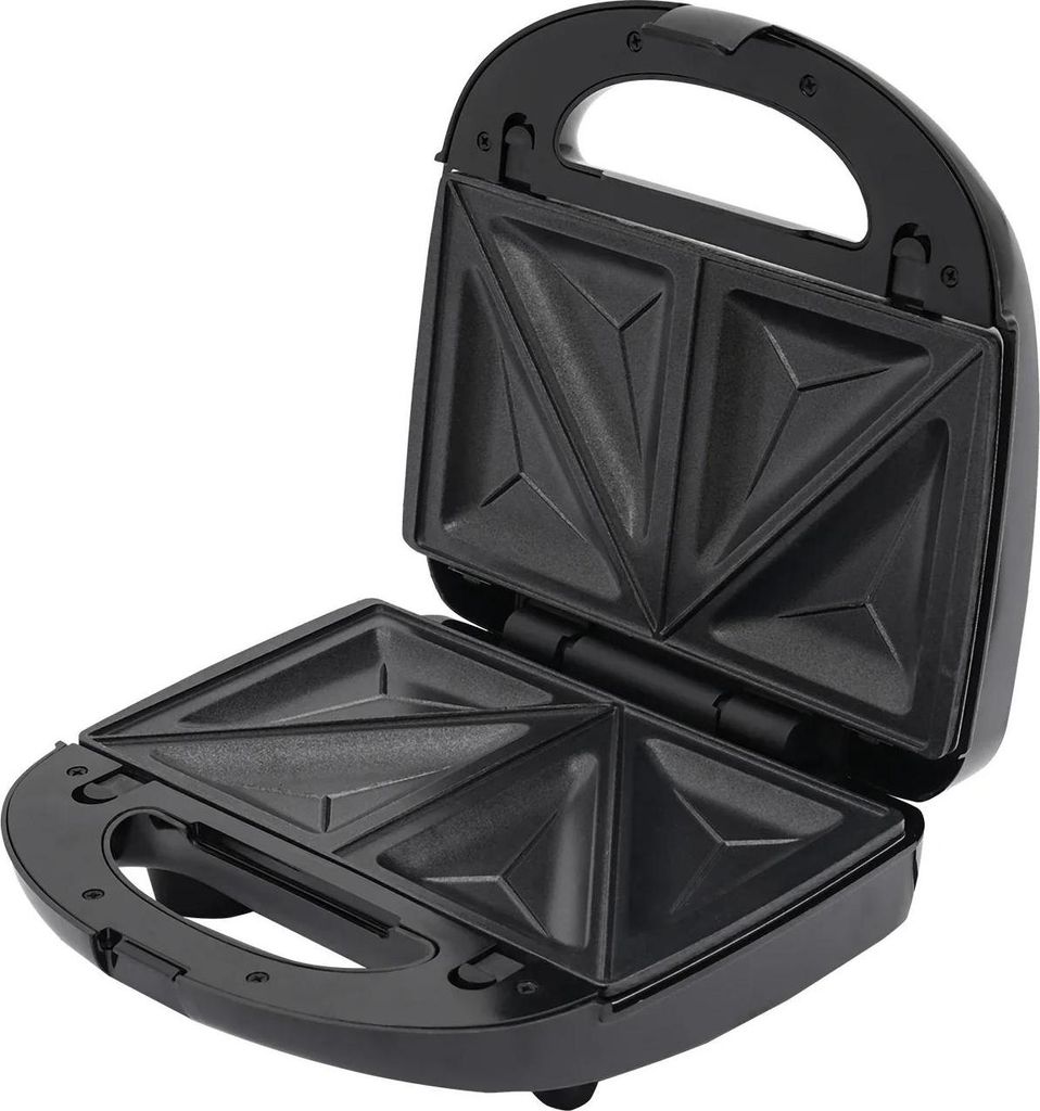 Multifunktionales Frühstücksgerät - 8‐in‐1 Sandwichmaker, Waffeleisen, Donut‐Maker - 8 Einsätze - 750 W - EU‐Stecker - Schwarz