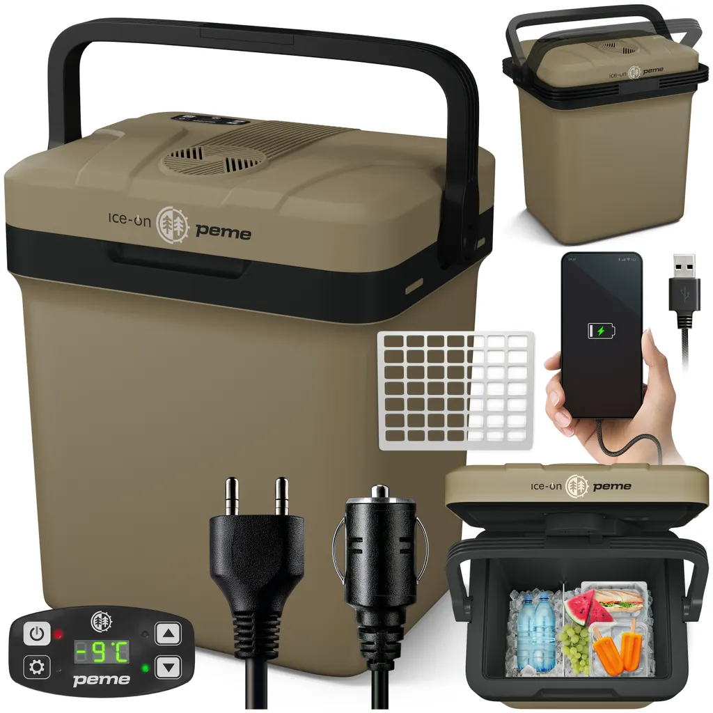 PEME Essential 23L: Frigorifero Mobile Elettrico USB per Viaggi in Auto