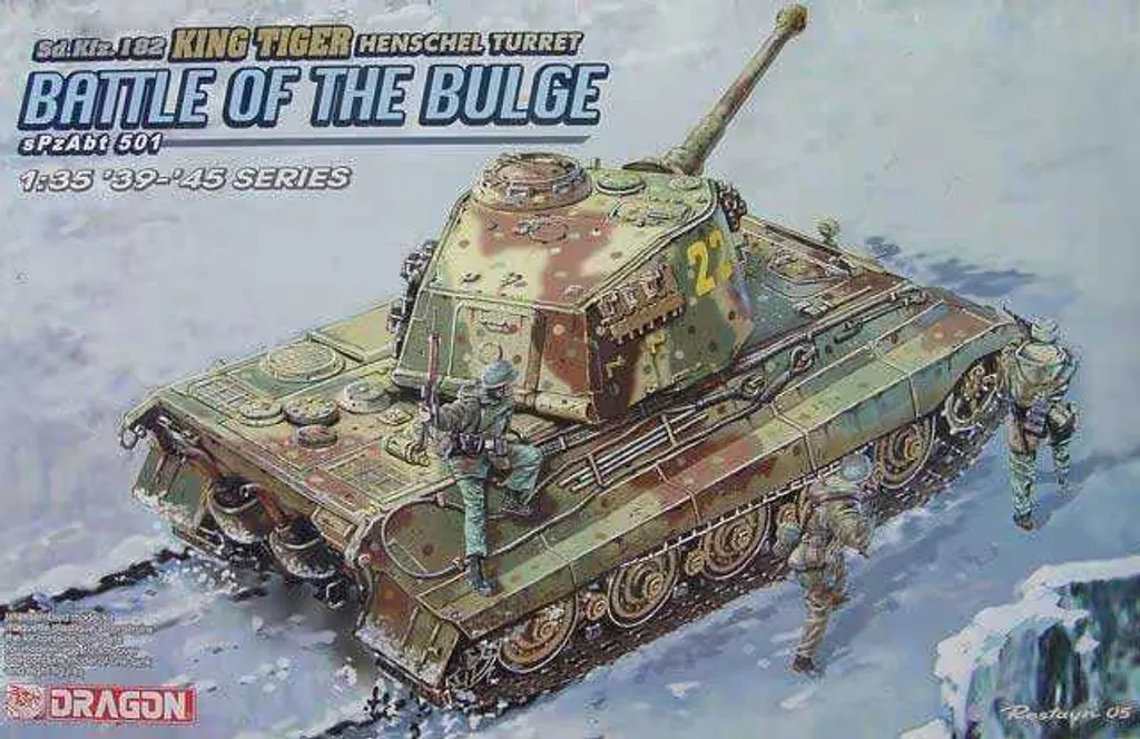 Kit Maquette de Char Tigre Royal sPzAbt.501 Battle of the Bulge 1/35