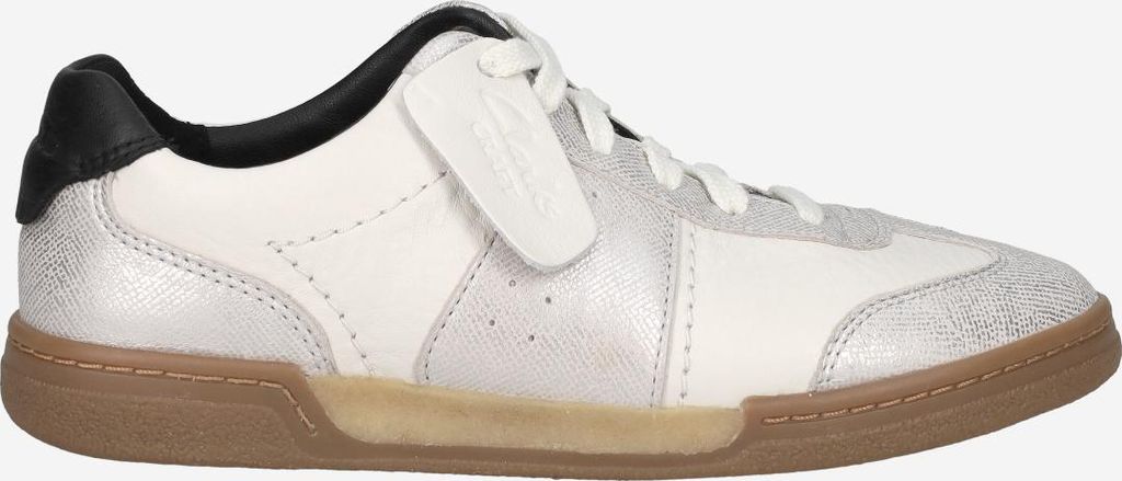 Clarks CraftMatch Lo 26170391 4, Sneaker in Cremeweiß, Silber für Damen, Größe 39,5