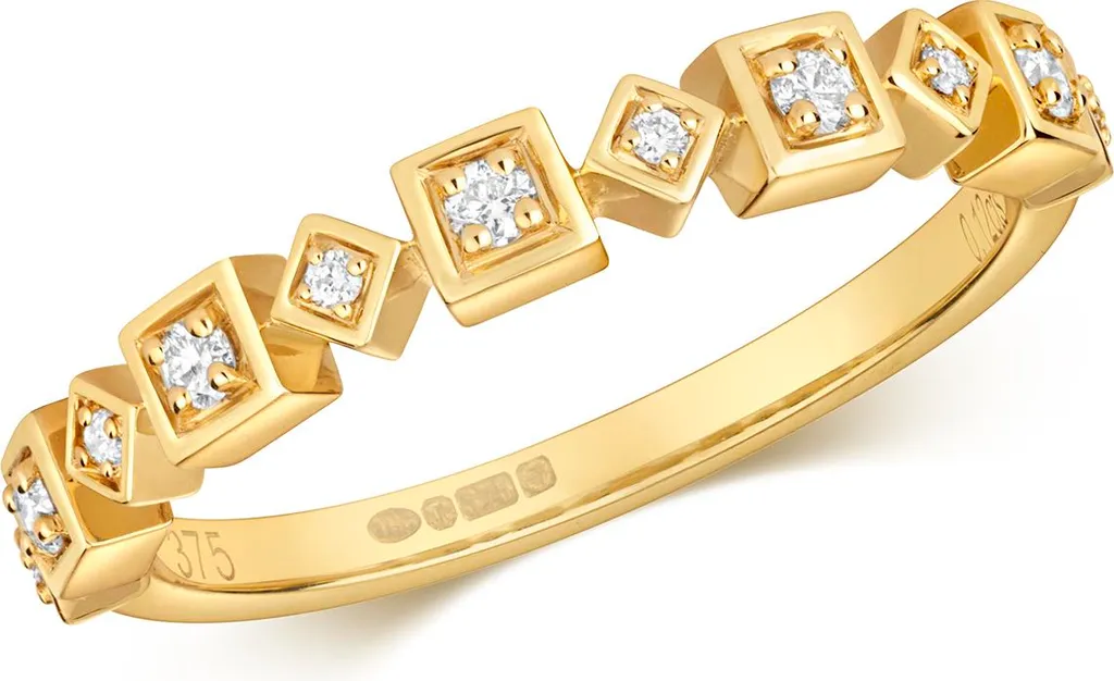 Solitaire Diamant pour Femme en Or Jaune 9K 375/1000 Taille 49 - Bijou Chic