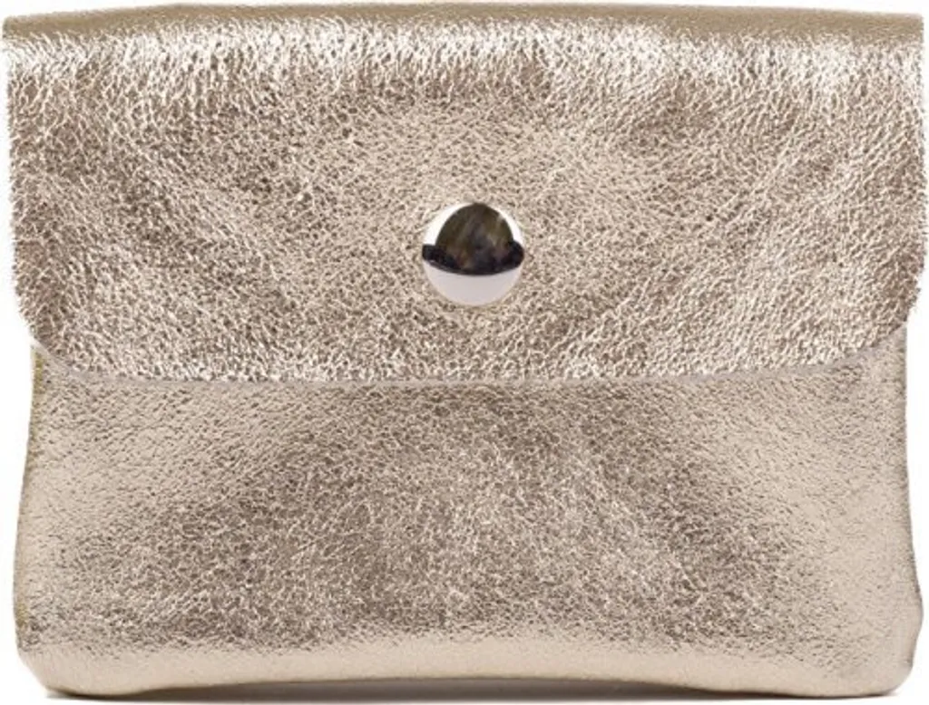 Mini Portafoglio Oro NETA | Accessorio Donna Pelle Luxury Gold