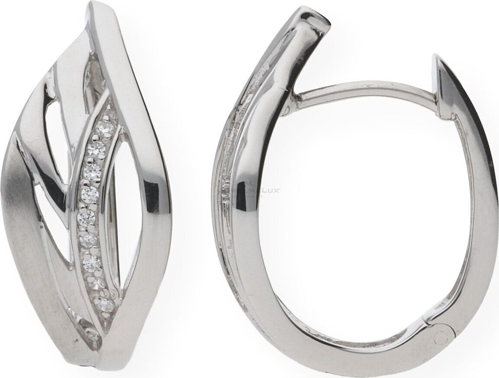 JuwelmaLux Creolen 925 Silber mit Zirkonia JL20-06-0224