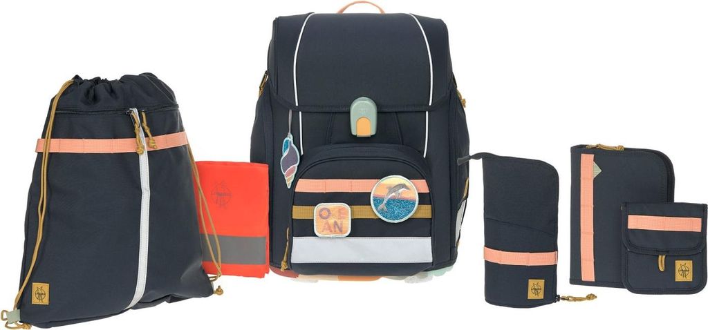 Lässig Schulranzen Set 7-teilig, Boxy Unique dark blue Produktbild 