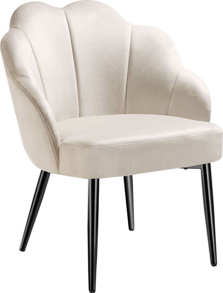 tectake Cocktailsessel Hellen gepolstert, mit Samtbezug 66 x 62 x 80,5 cm