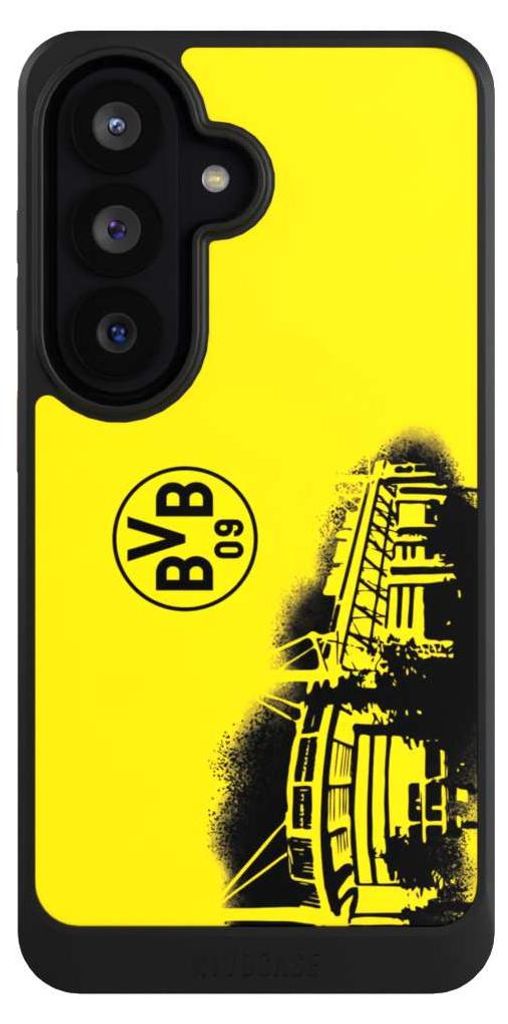 NIVOCASE Hülle für Samsung Galaxy S26 Handyhülle NIVOcore Case Schwarz BVB Borussia Dortmund Stadion