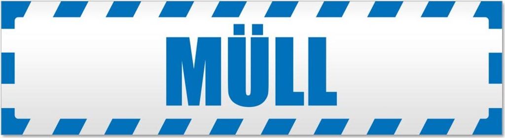 Müll gestreift Magnetschild Schild magnetisch