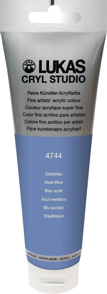 Lukas Cryl Studio Plastic Tube Acrylfarbe Steel Blue 125 ml 1 stk
